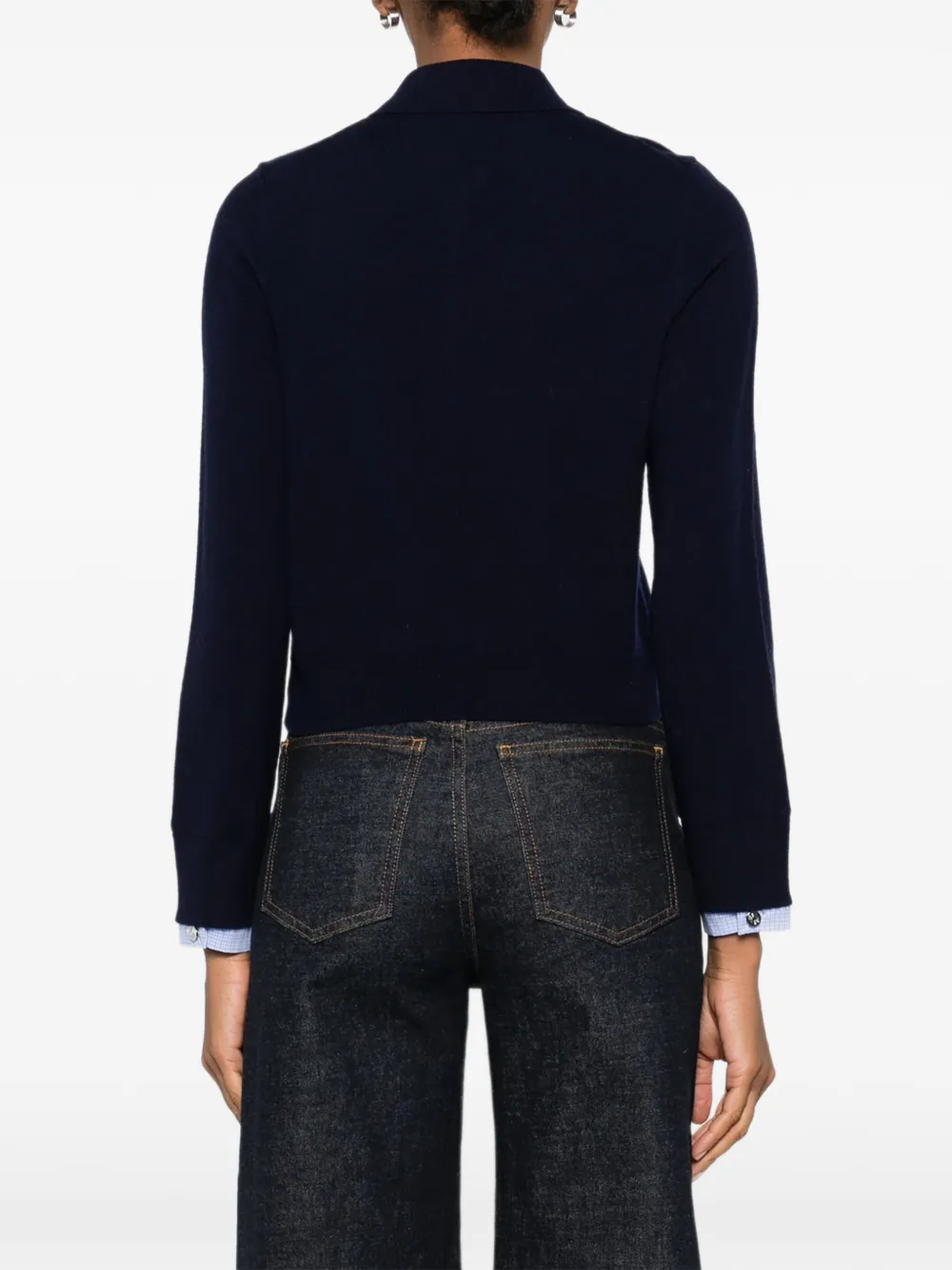 Maje Vest met knopen en kraag Blauw