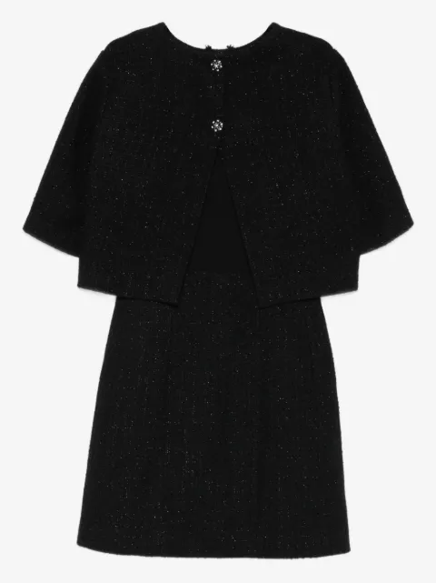 Maje 2-in-1 shiny tweed dress