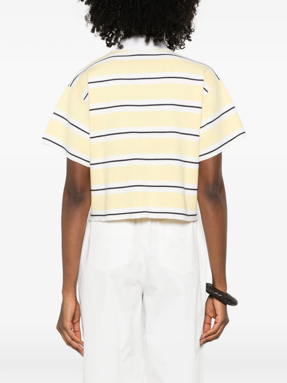 Maje Gestreept poloshirt Geel