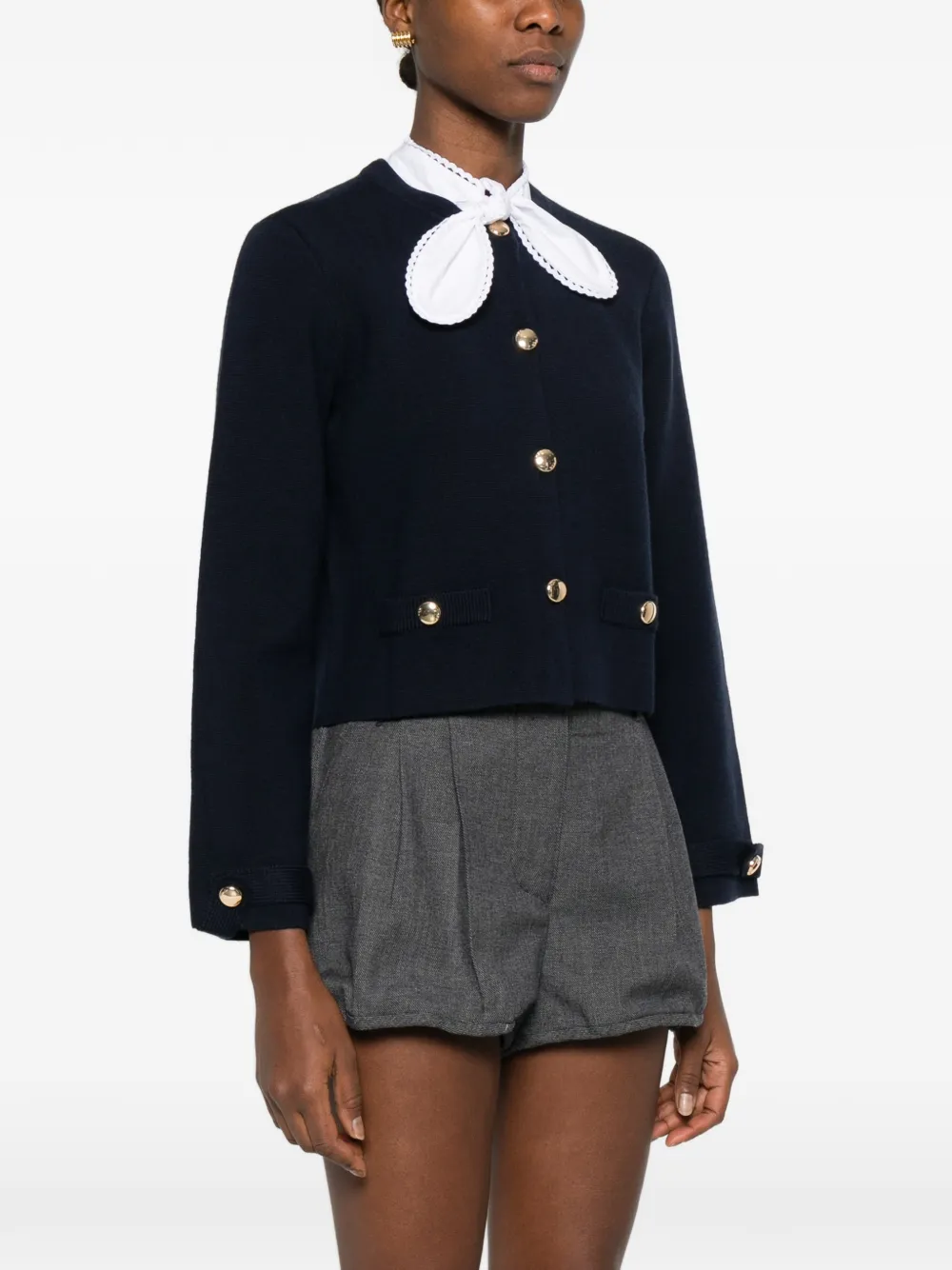 Collar Button Cardigan