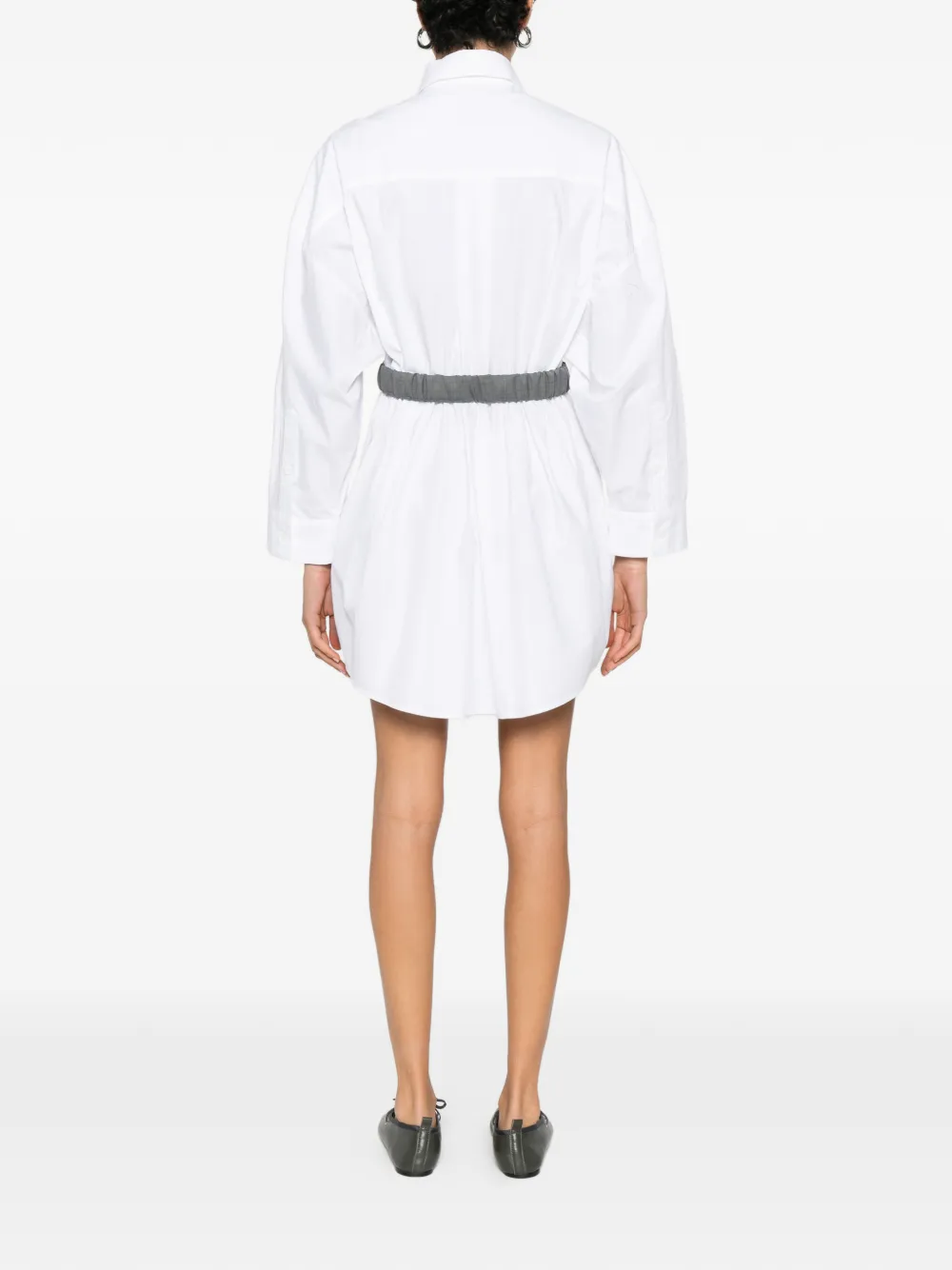 Belted Cotton Mini Dress
