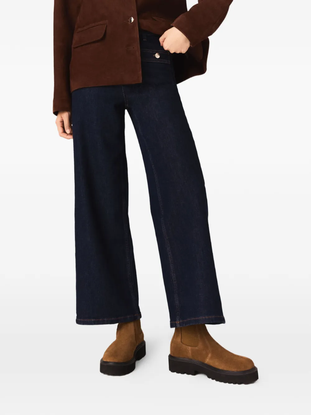 Maje Jeans met opgestikte zak Blauw