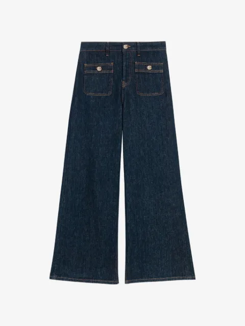 Maje wide jeans with patch pockets
