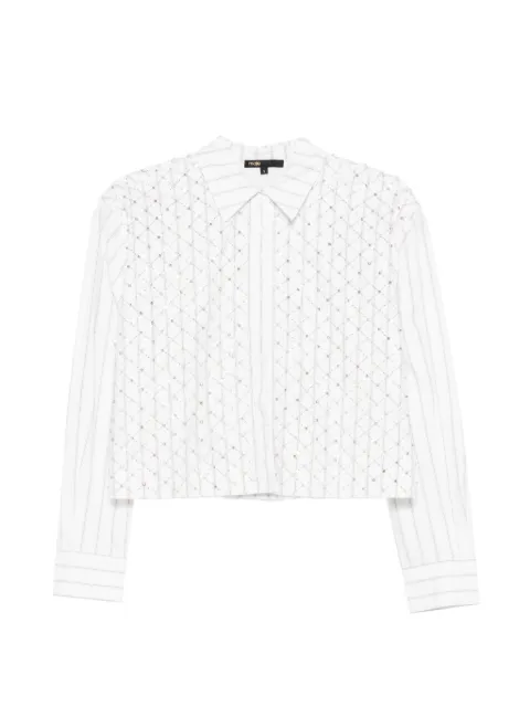 Maje striped embellished shirt