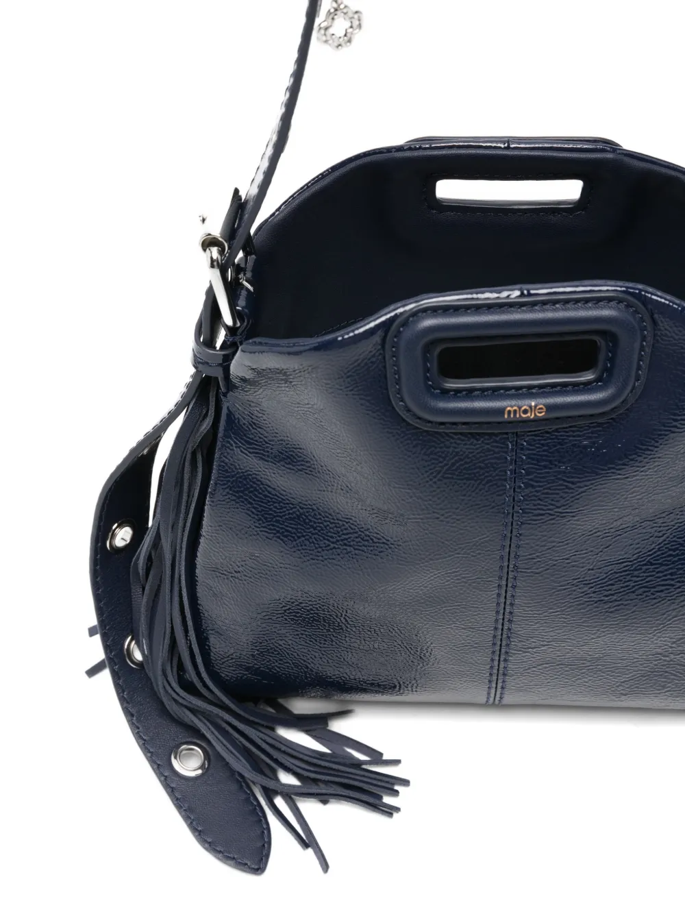 Maje Bolsa Miss M Mini Com Franjas | Azul | FARFETCH BR