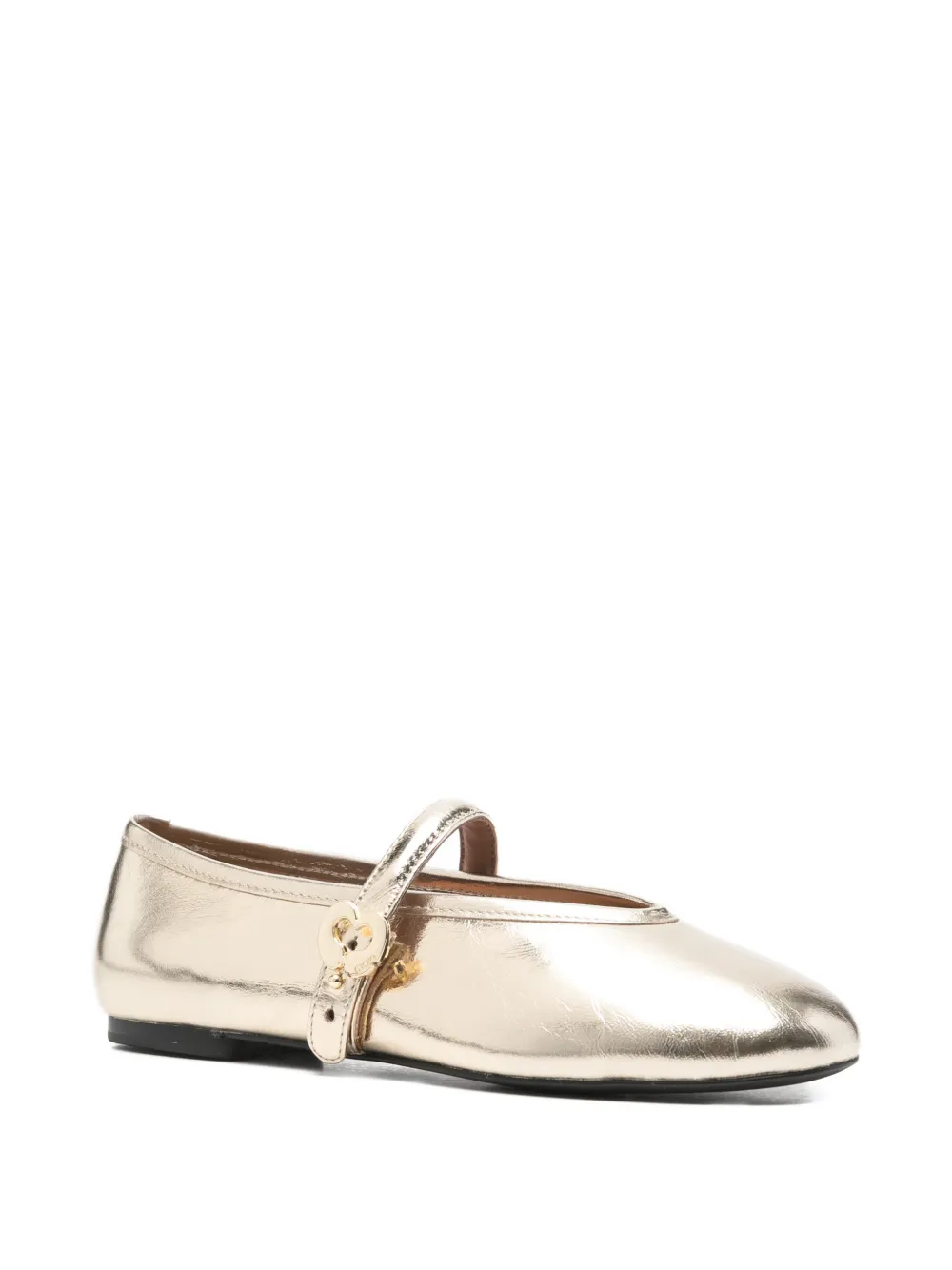 Maje Ballerina's met gespdetail en bandje Goud
