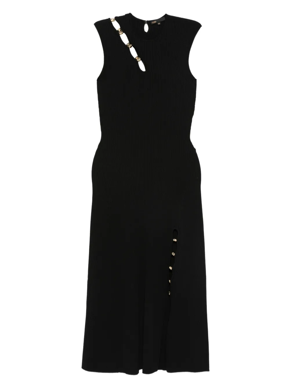 Maje vestido midi con aberturas y botones | negro | Image 1