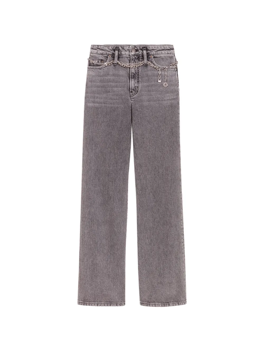 Maje chain-link straight-leg jeans - Grigio