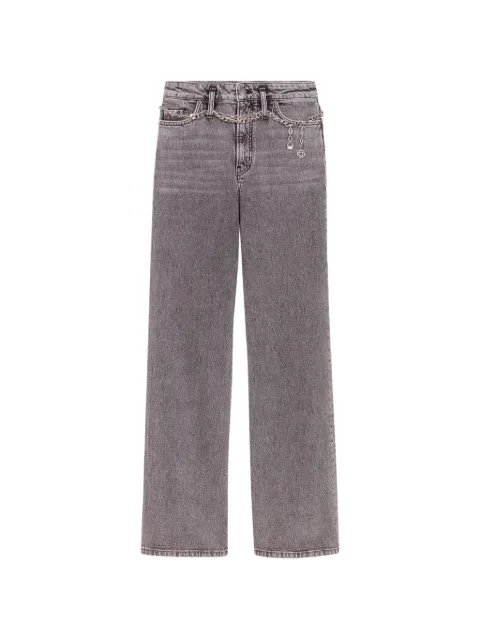 Maje chain-link straight-leg jeans