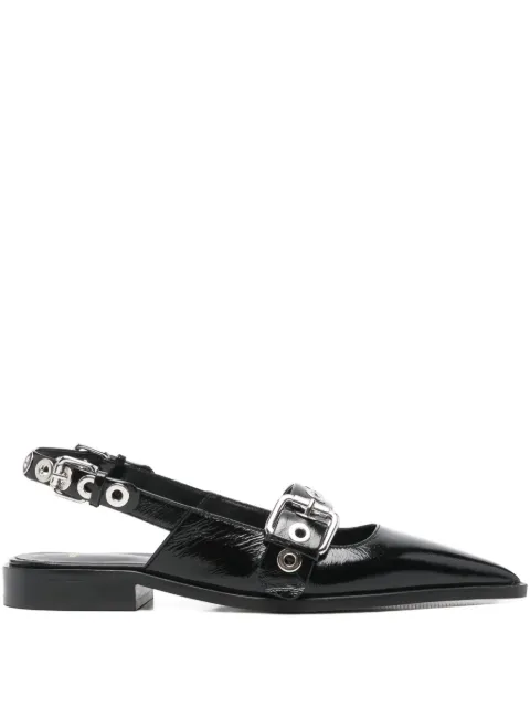 Maje eyelet strap loafer
