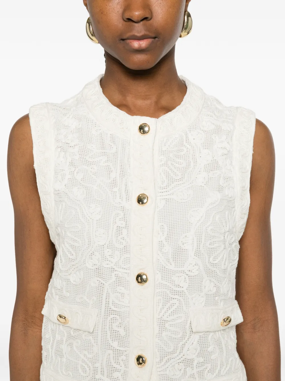 Maje Jack met kant Beige