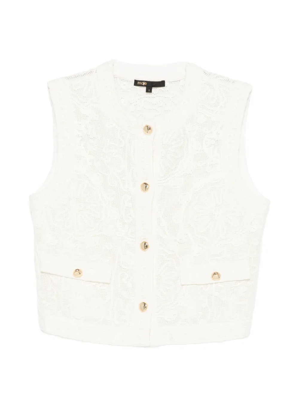 Maje Gilet con bottoni - Toni neutri