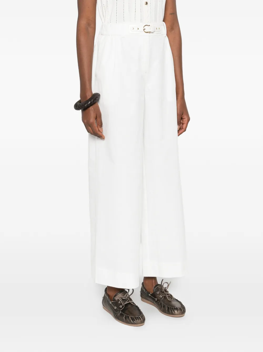  Maje Belted Trousers - White 
