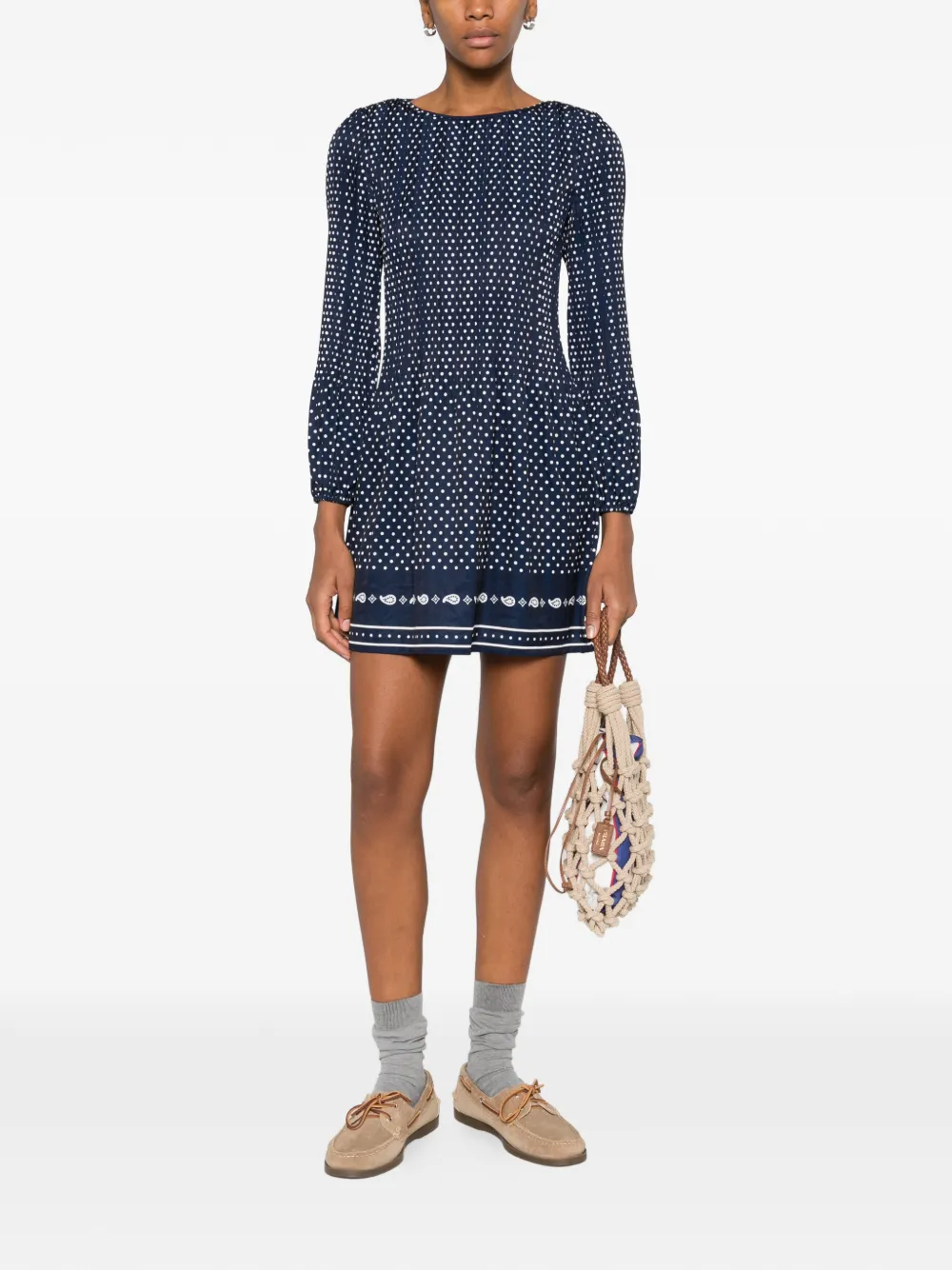 Maje Mini-jurk met stippen - Blauw