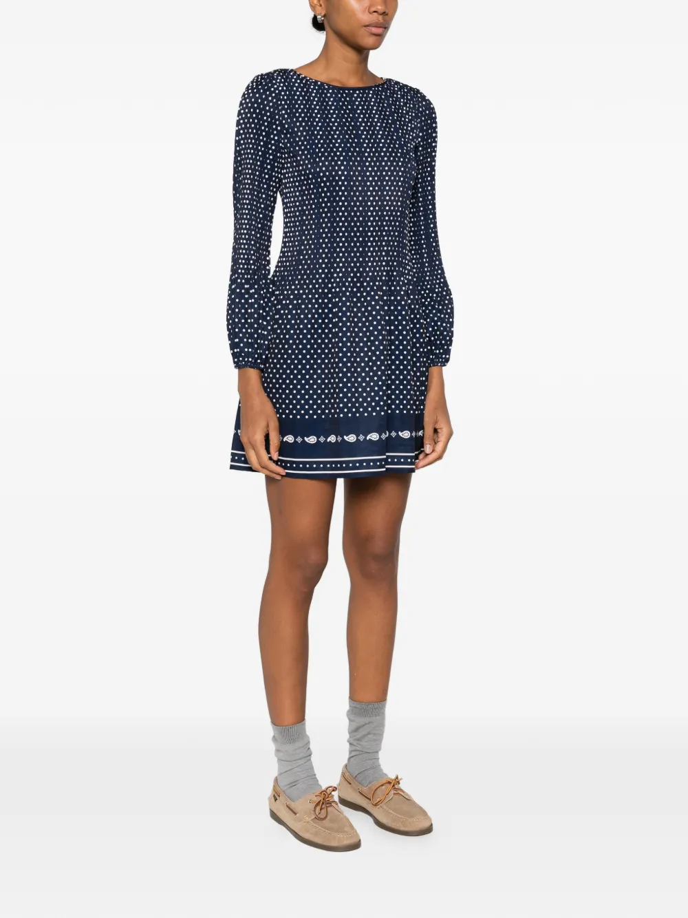  Maje Polka Dot Mini Dress - Blue 