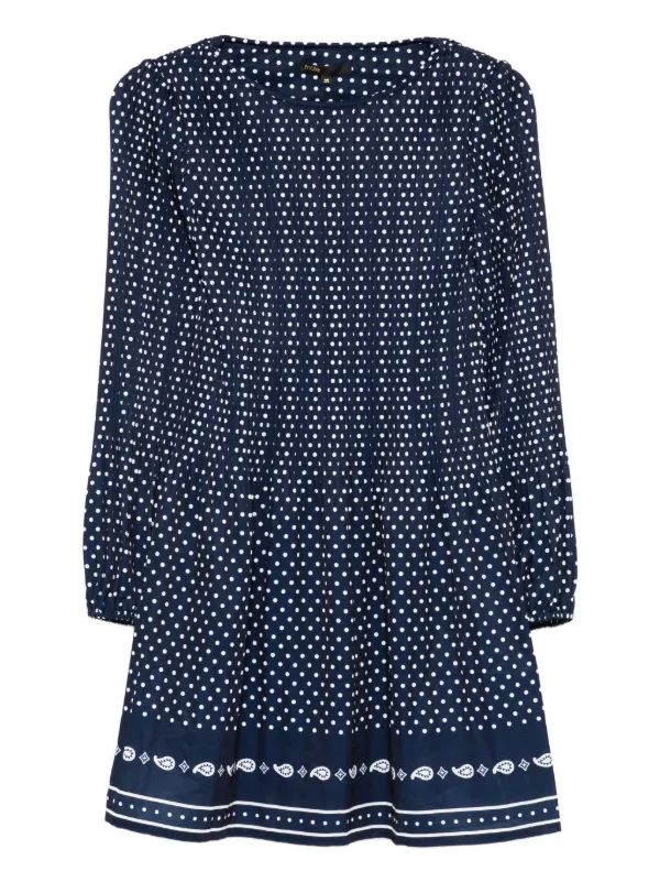 h&m blue polka dot dress H&M divided navy blue polka dot dress