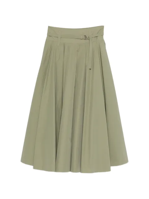 Maje belted A-line midi skirt