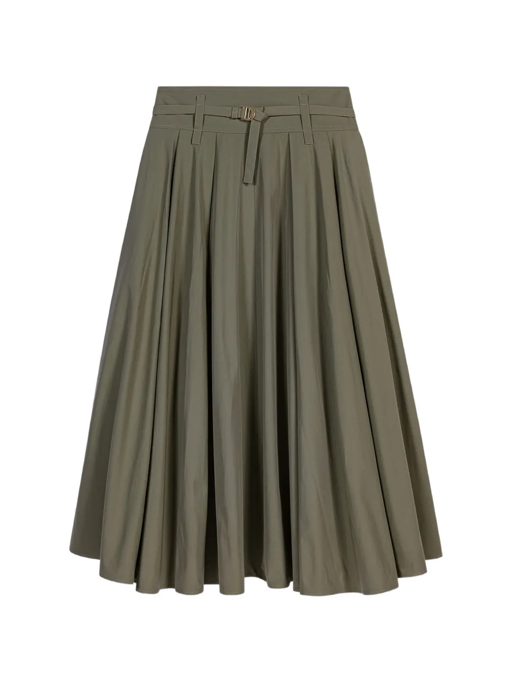 Maje Gonna midi svasata con cintura - Verde