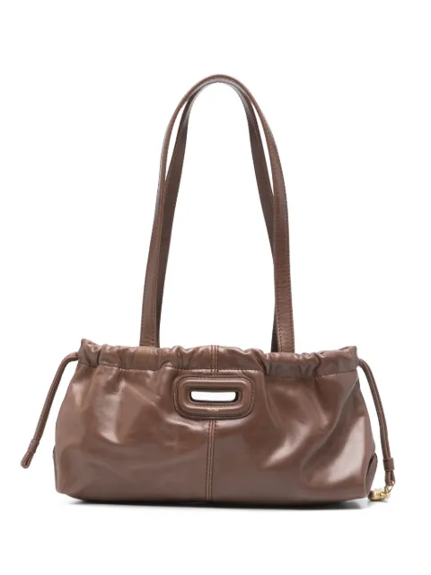Maje gathered leather shoulder bag
