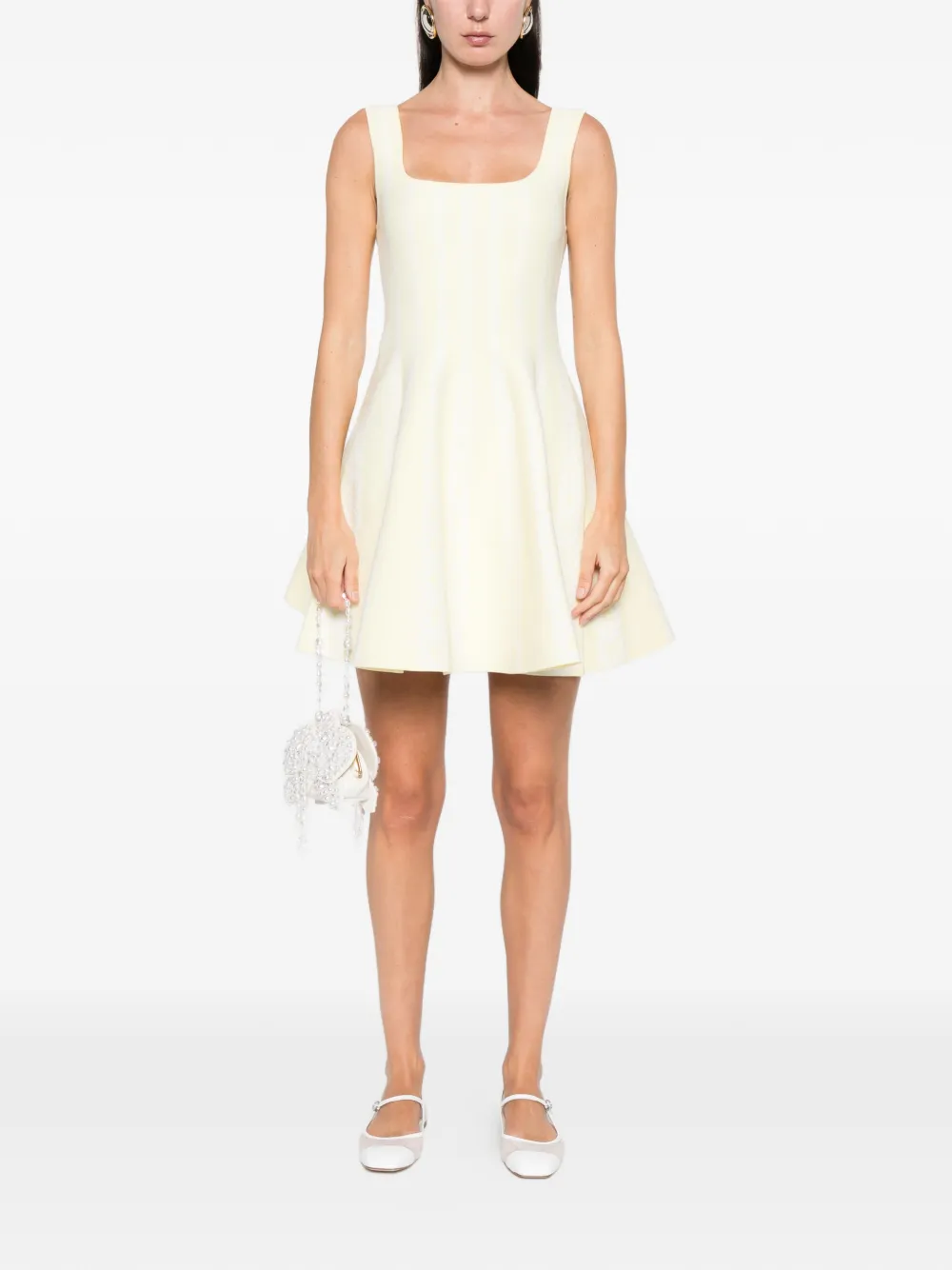 Maje Mini-jurk met vierkante hals - Geel