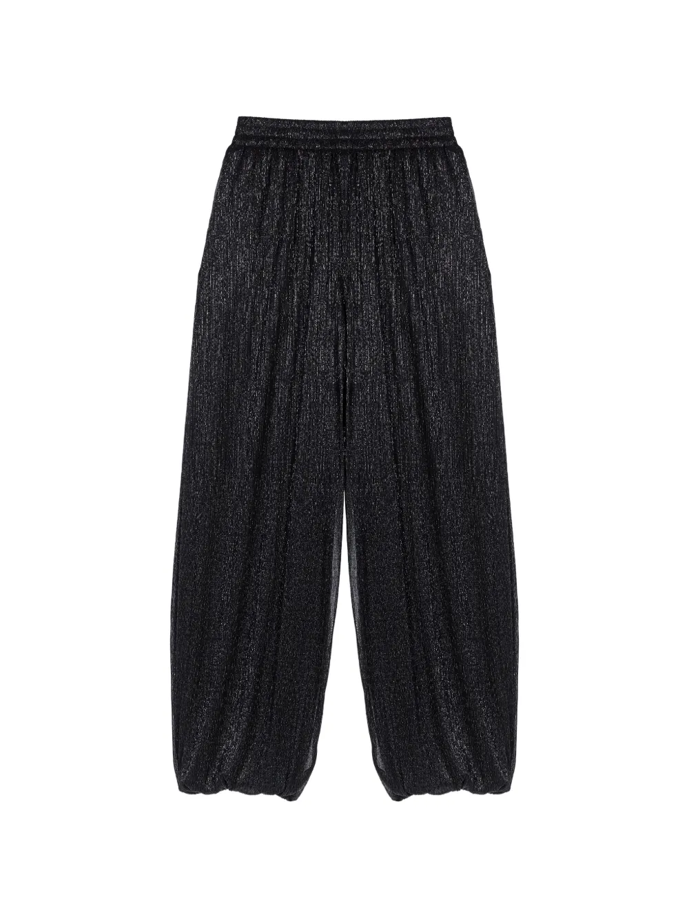 Maje Pantaloni dritti con effetto metallizzato - Nero