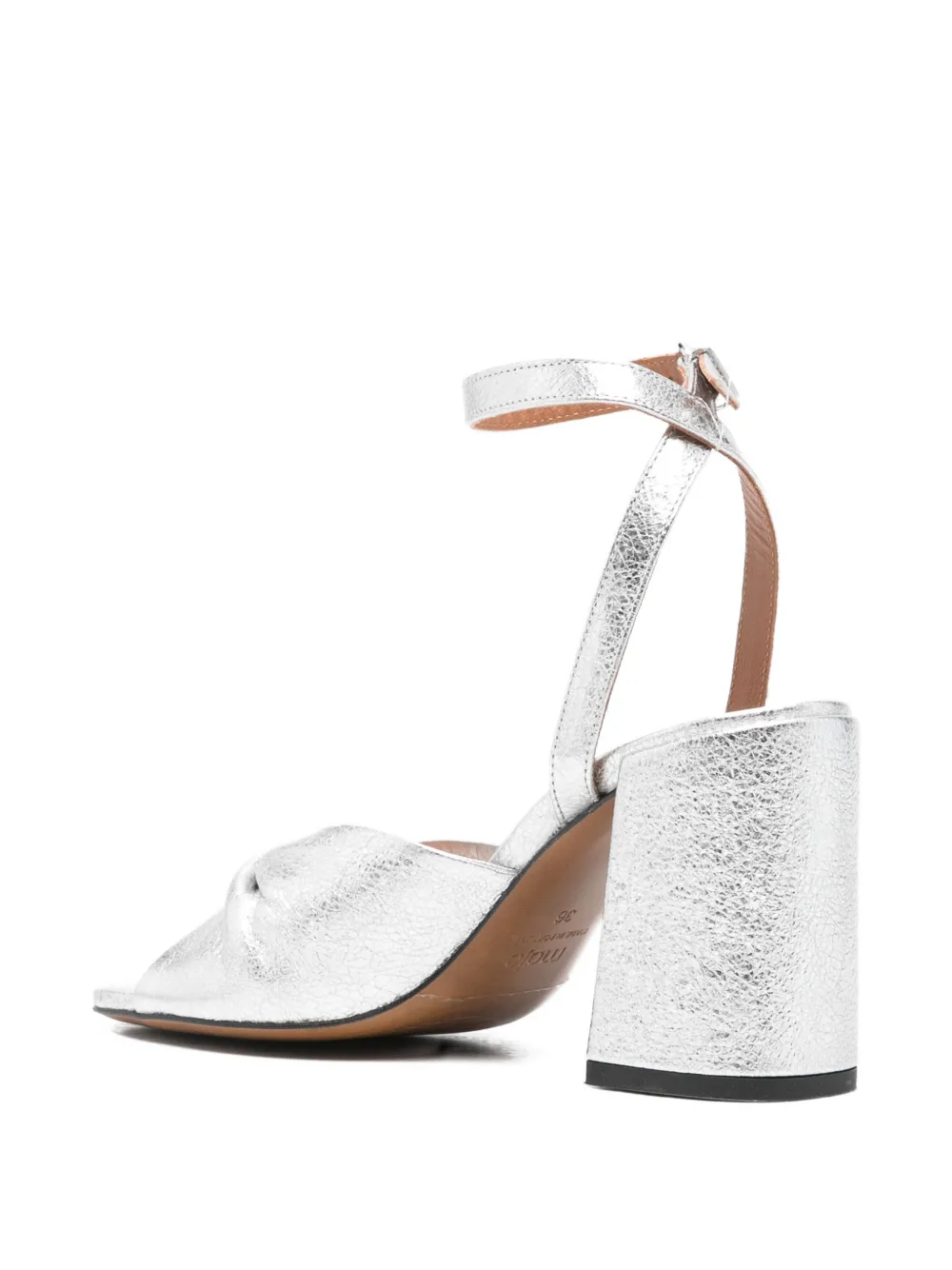 Maje Gedraaide sandalen met enkelbandje Zilver