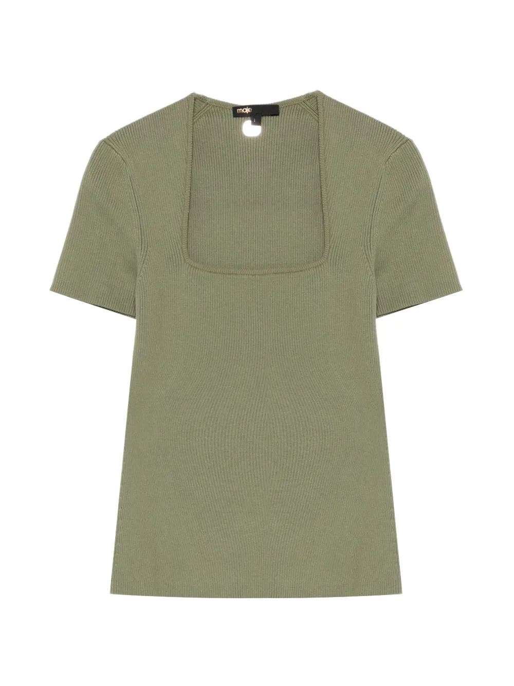 Maje T-shirt con scollo quadrato - Verde