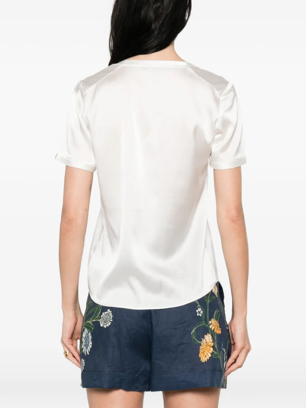 Maje T-shirt met ronde hals Wit