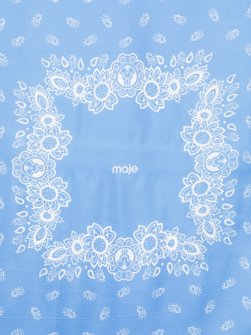  Maje Pañuelo Con Estampado Floral - Azul 