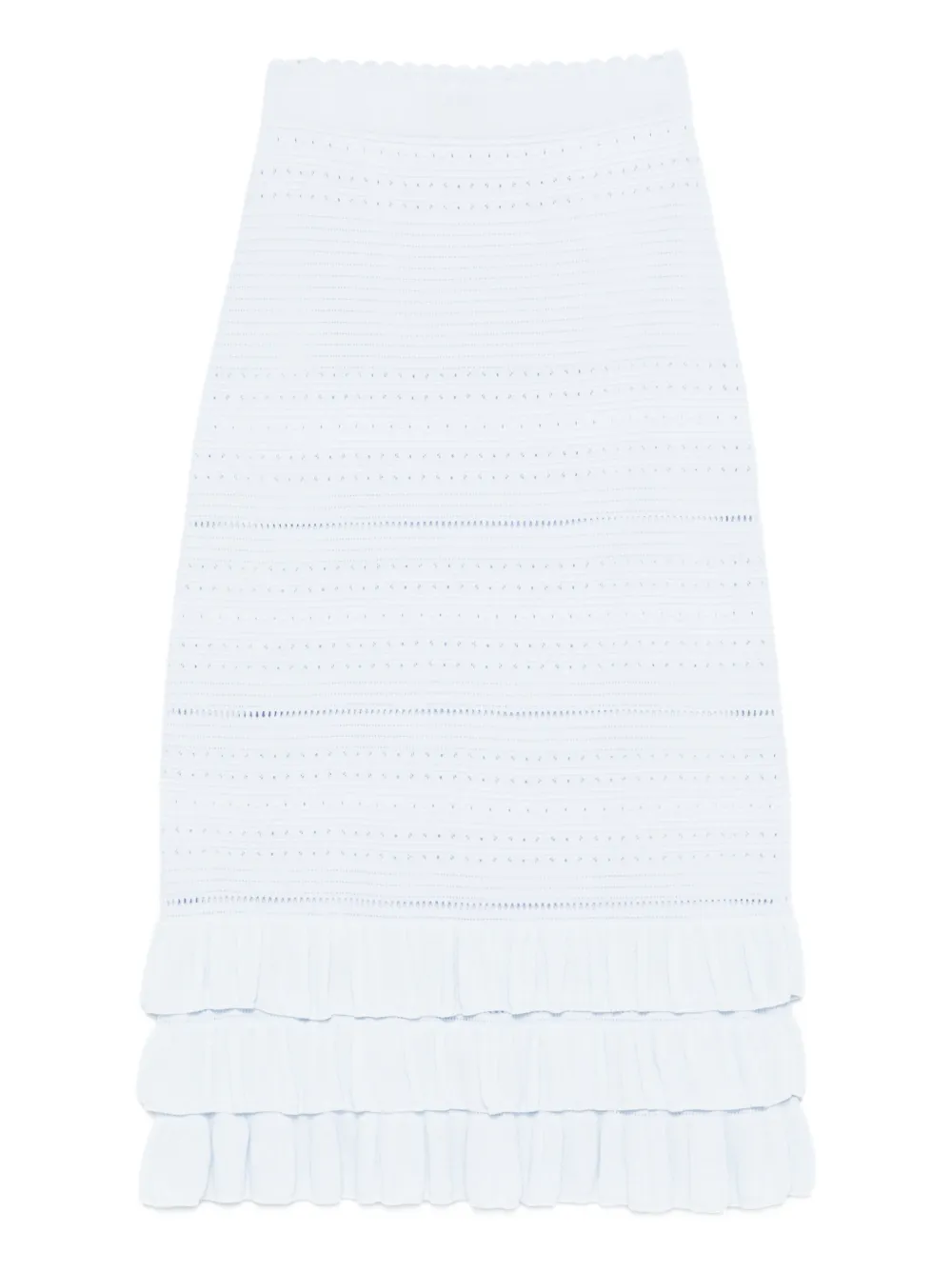 Maje Gonna midi con ruches - Blu