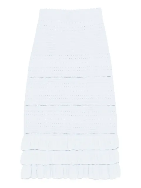 Maje falda midi con volantes