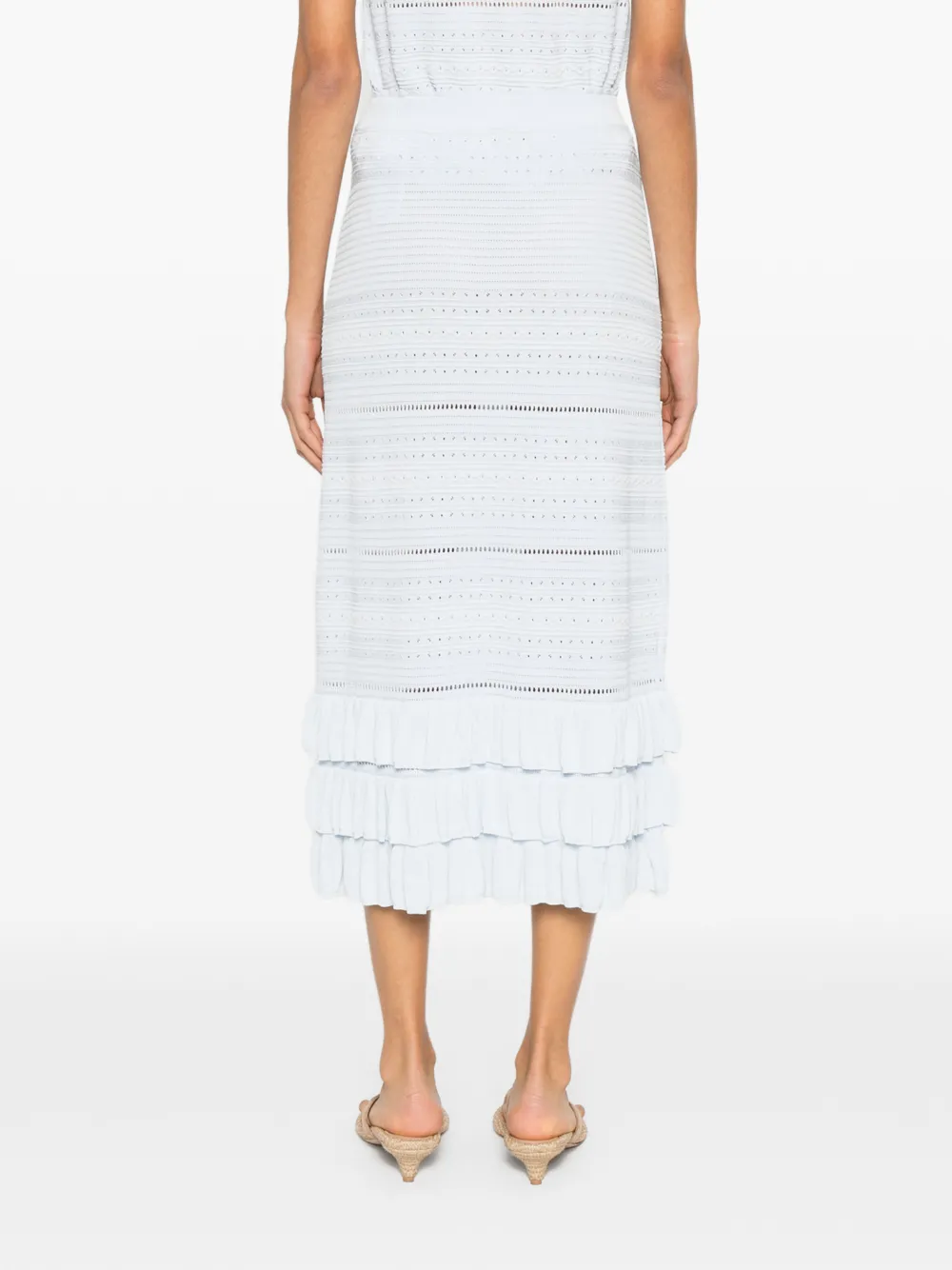 Maje Midi-rok met ruches Blauw