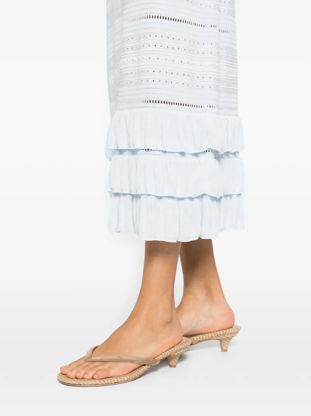 Maje Midi-rok met ruches Blauw