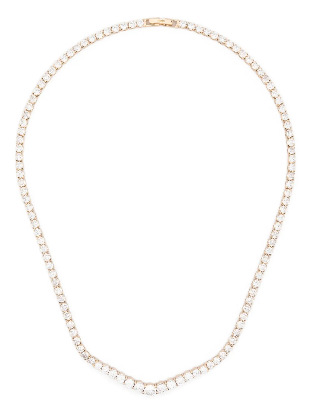 Maje zirconia stones clasp fastening Necklace - Gold