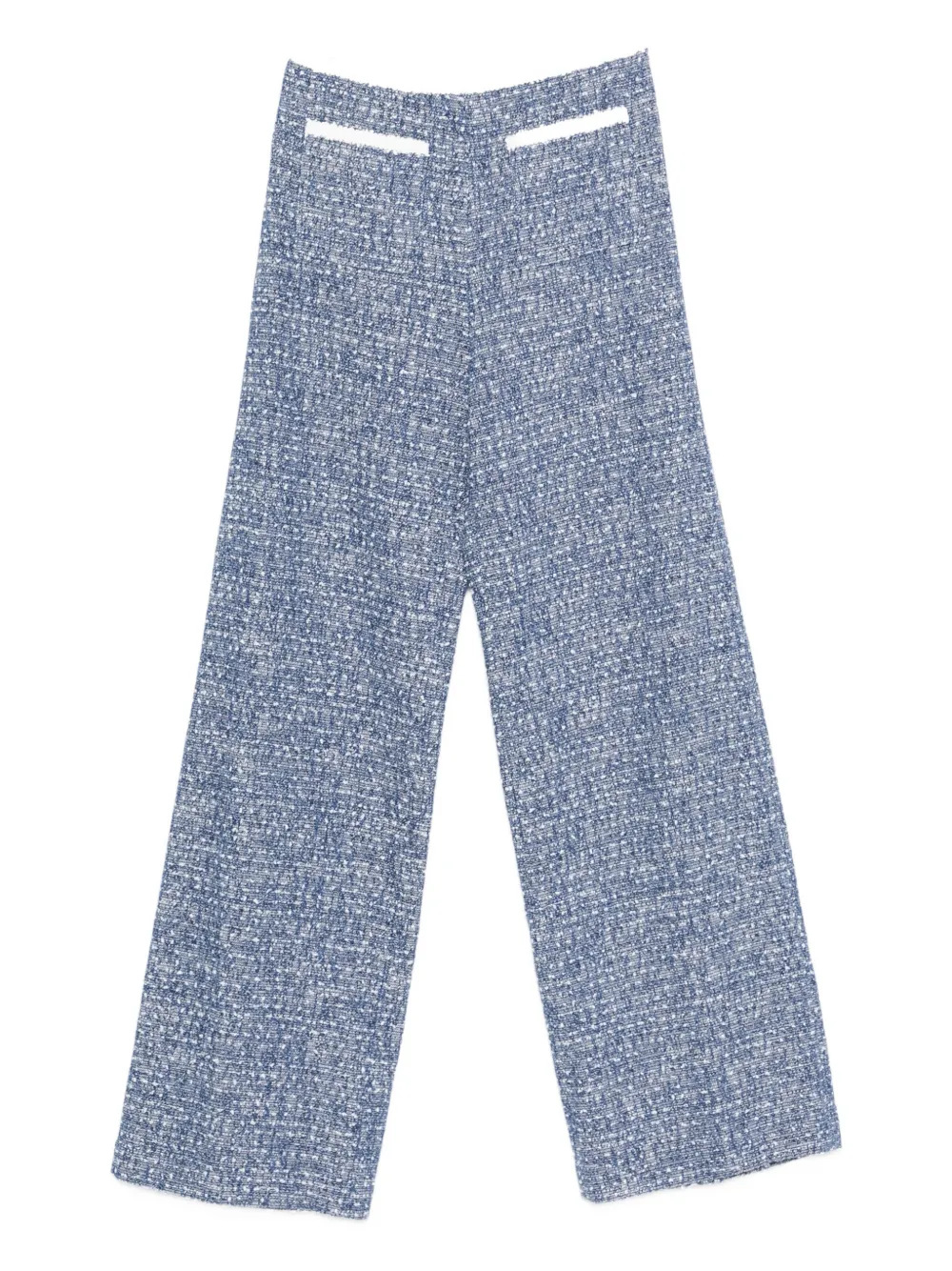 Maje Pantaloni in tweed con zip - Blu