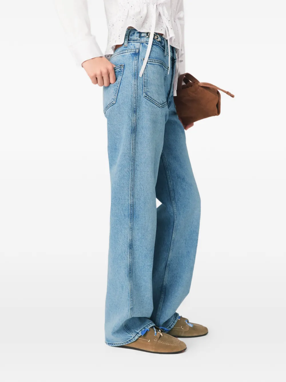 Maje Flared straight jeans Blauw