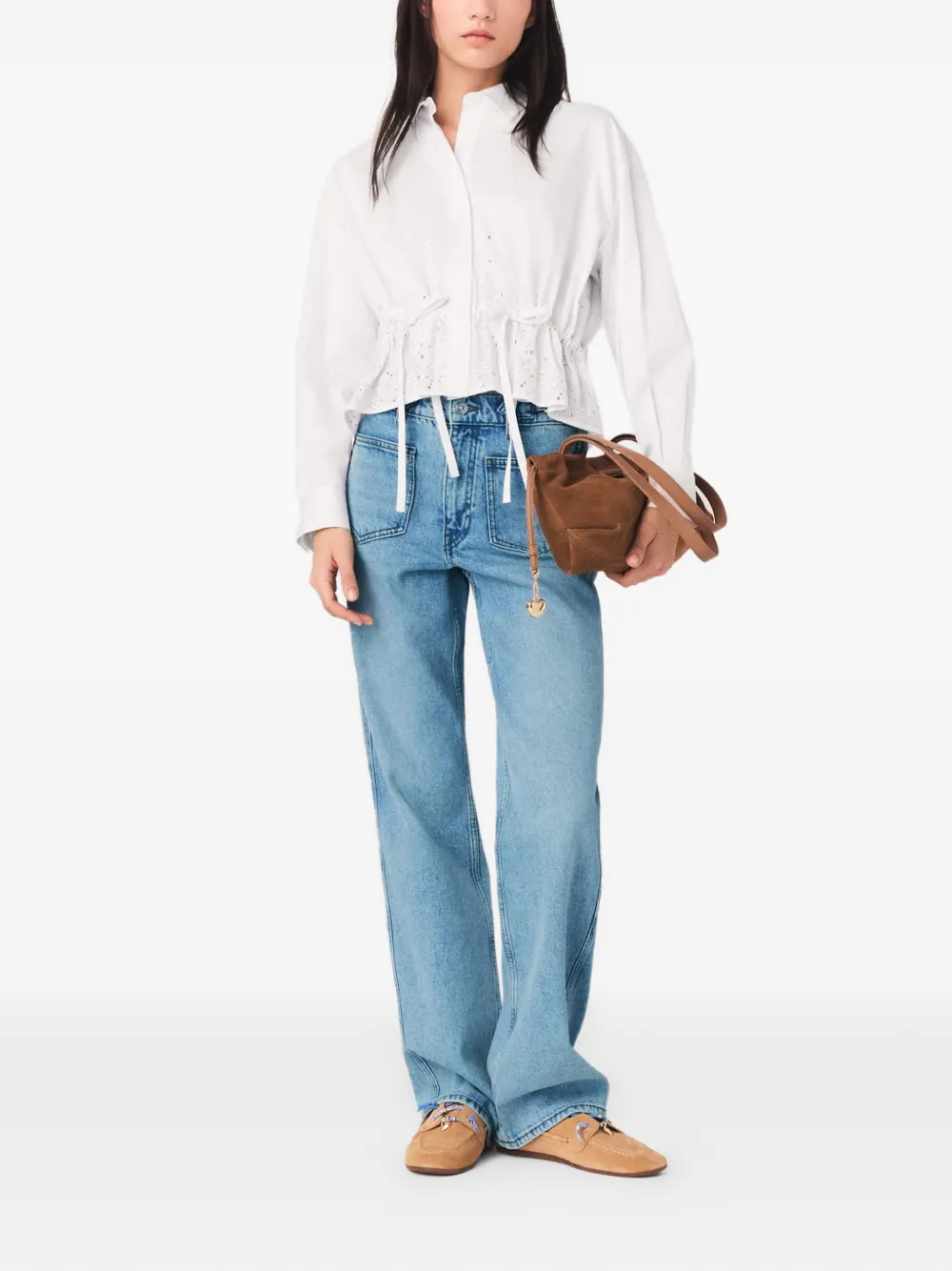 Maje Flared straight jeans Blauw