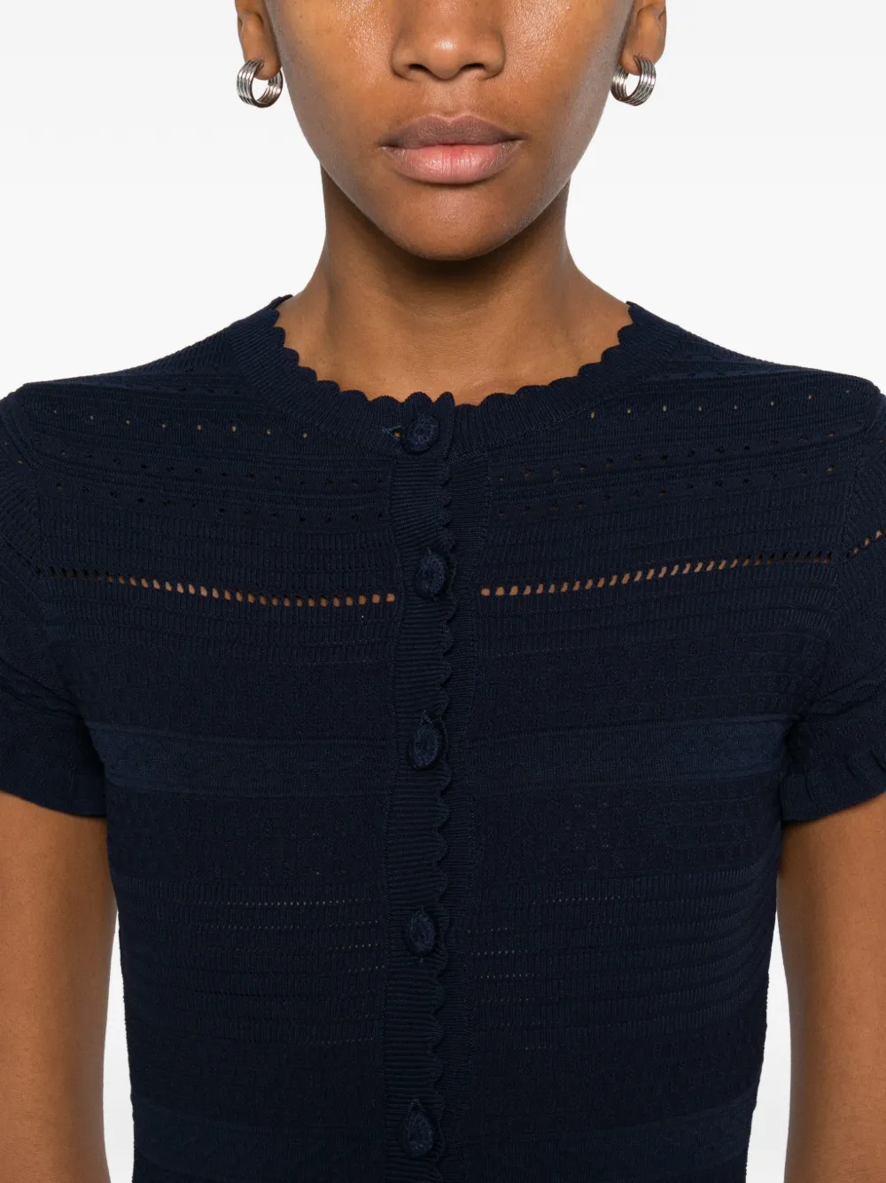 Maje Midi-jurk met korte mouwen Blauw