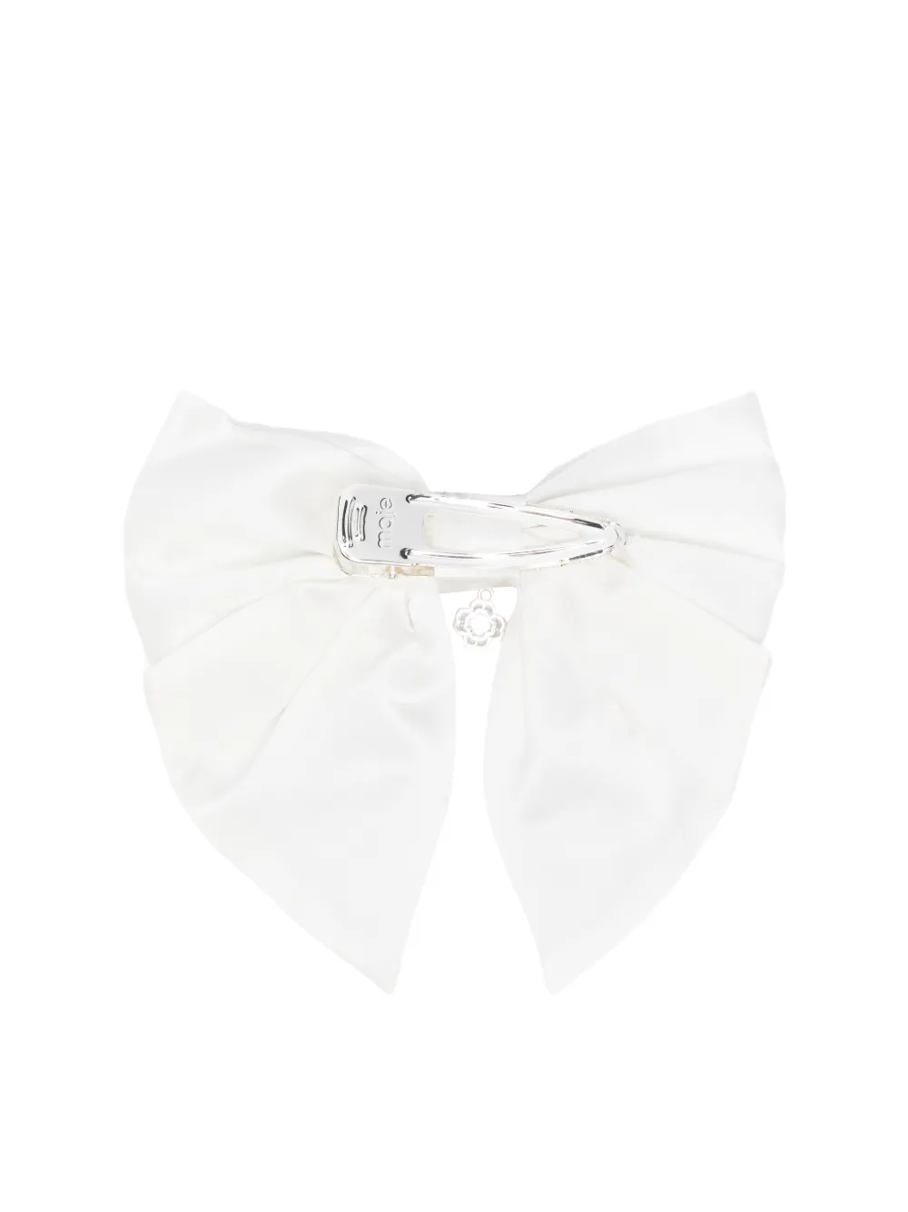 Maje Barrette met strik en satijnen effect Wit