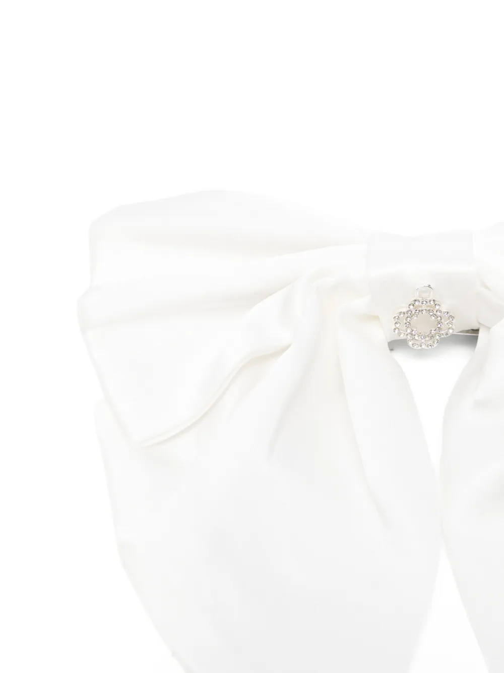 Maje Barrette met strik en satijnen effect Wit