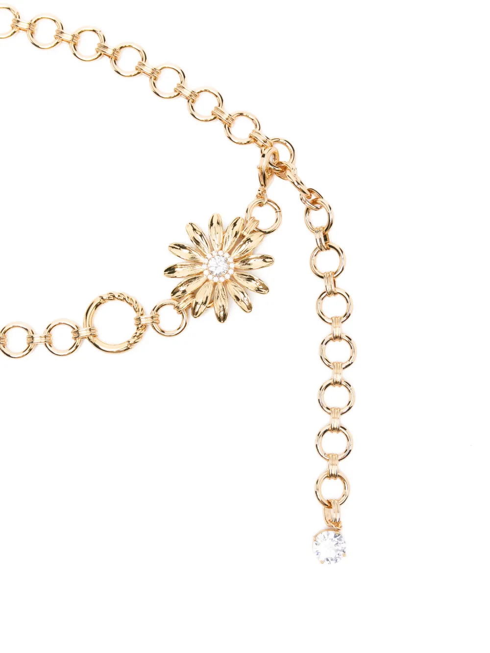 Maje flower zirconia chain belt - Goud