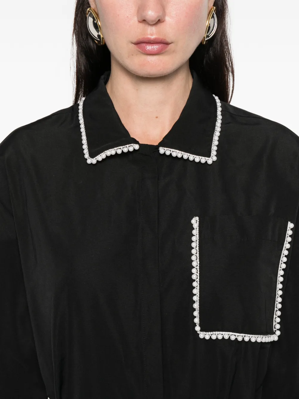 Maje Tafetta blouse Zwart