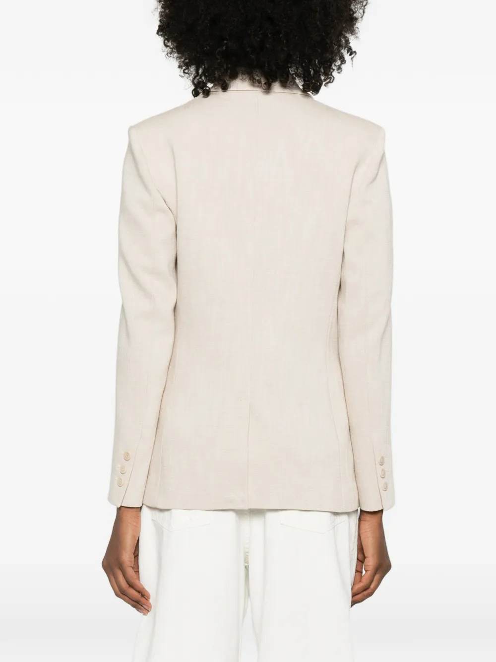 Maje Blazer met broche Beige