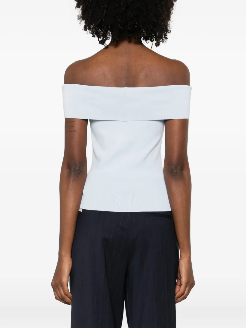 Maje Off-shoulder top Blauw