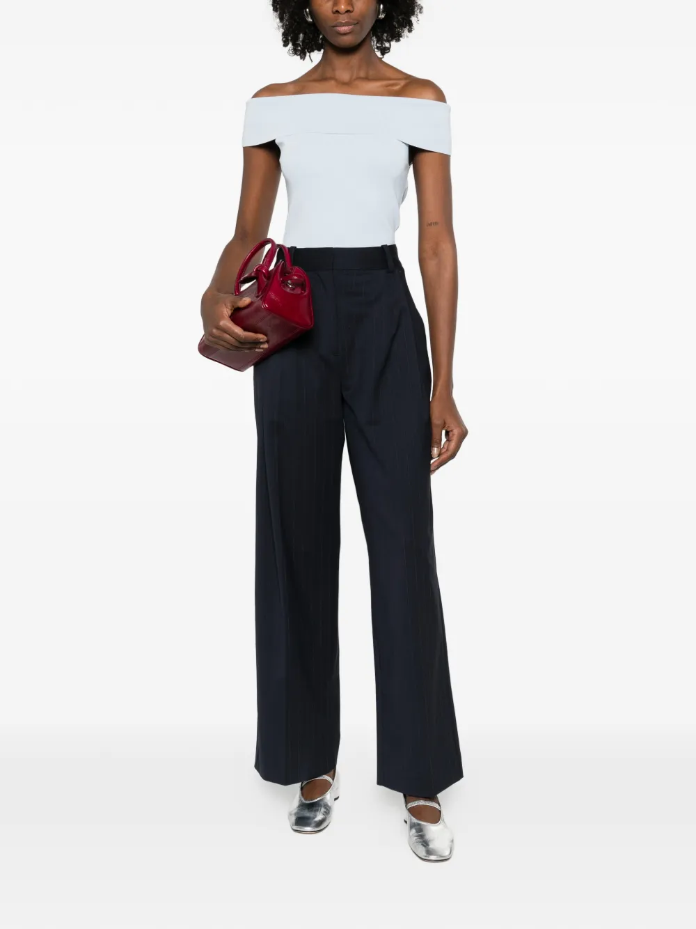  Maje Off-shoulder Top - Blue 