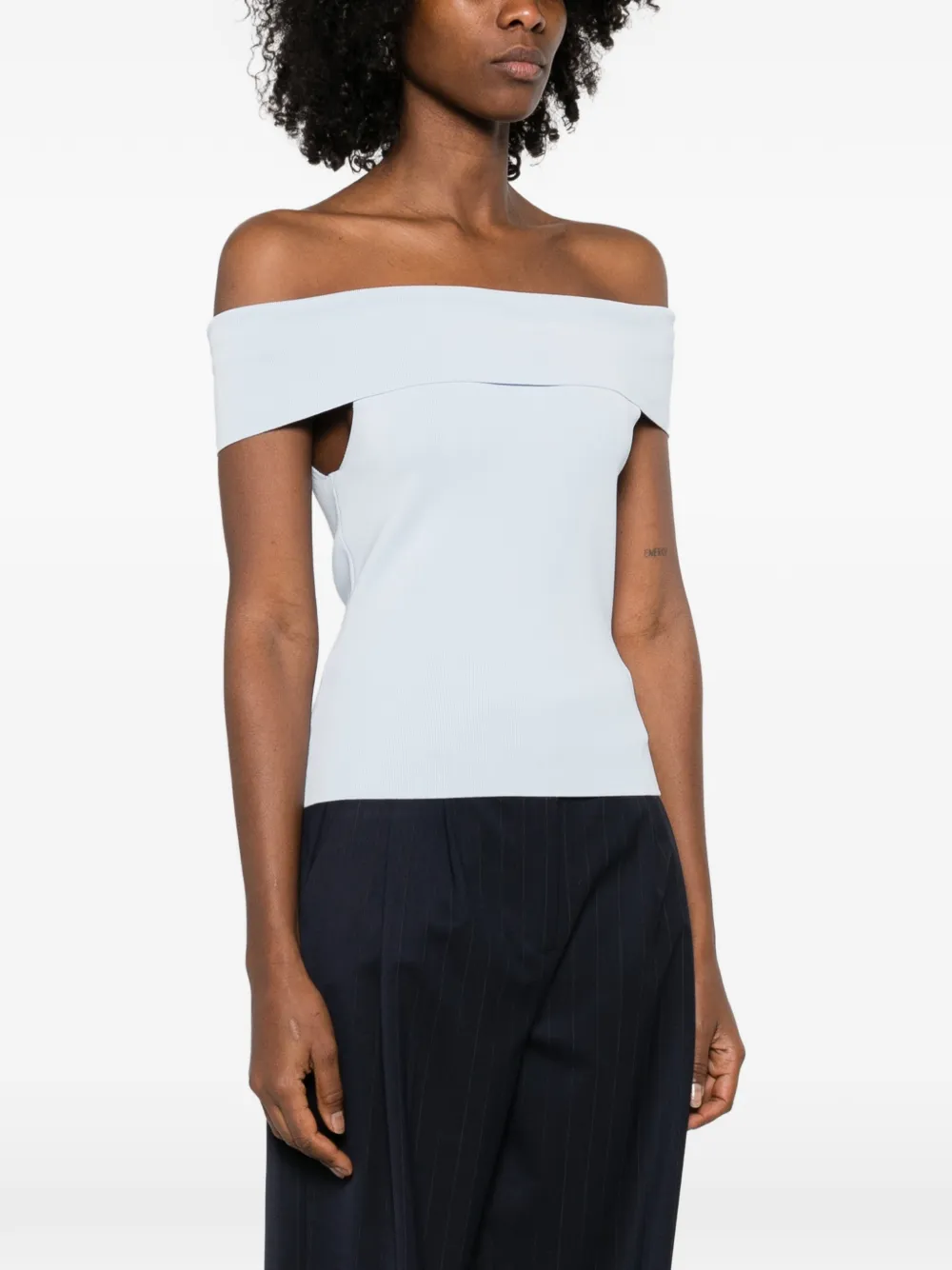  Maje Off-shoulder Top - Blue 