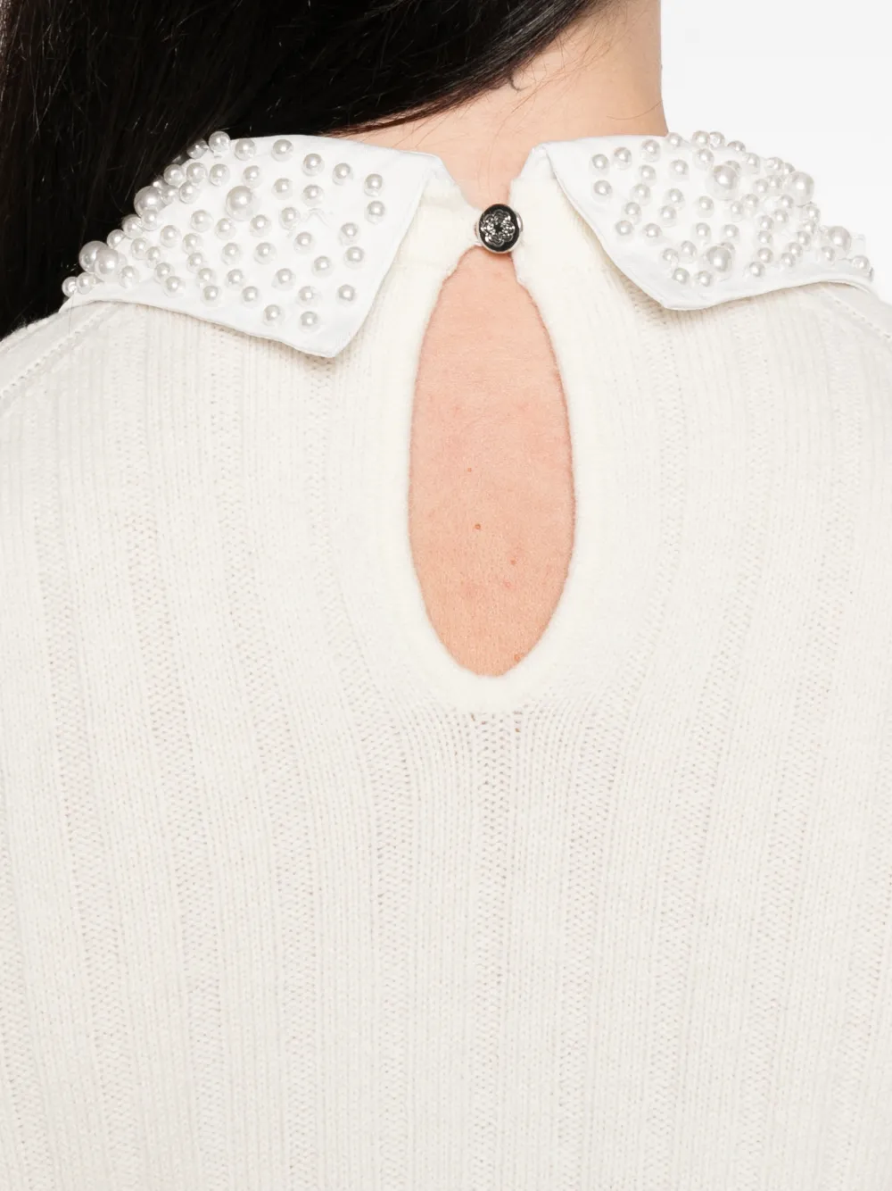 Beaded-Collar Sweater