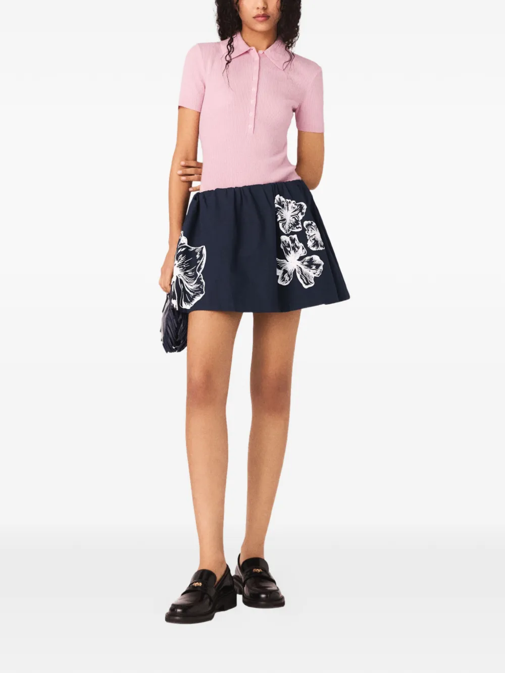  Maje Floral.print A-line Mini Skirt - Blue 