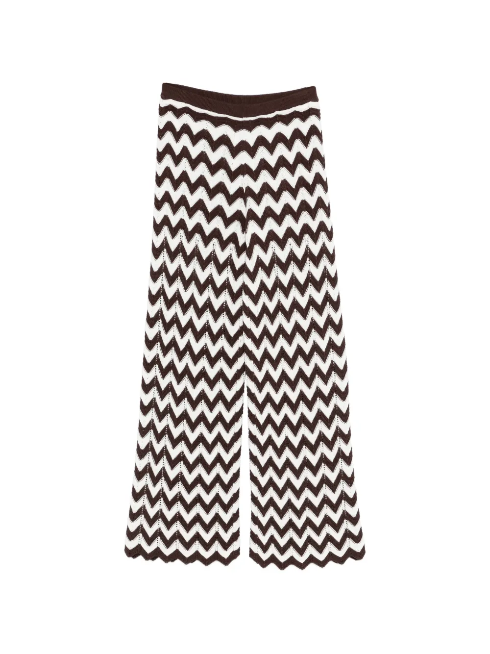 Maje zig zag straight trousers - Marrone