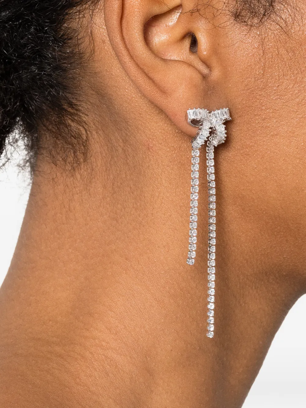 Maje bow-motif earrings - Zilver